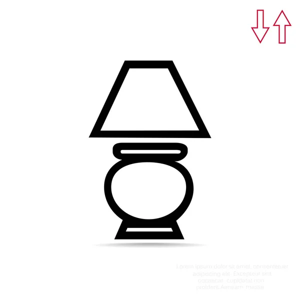 Simple lamp icon — Stock Vector
