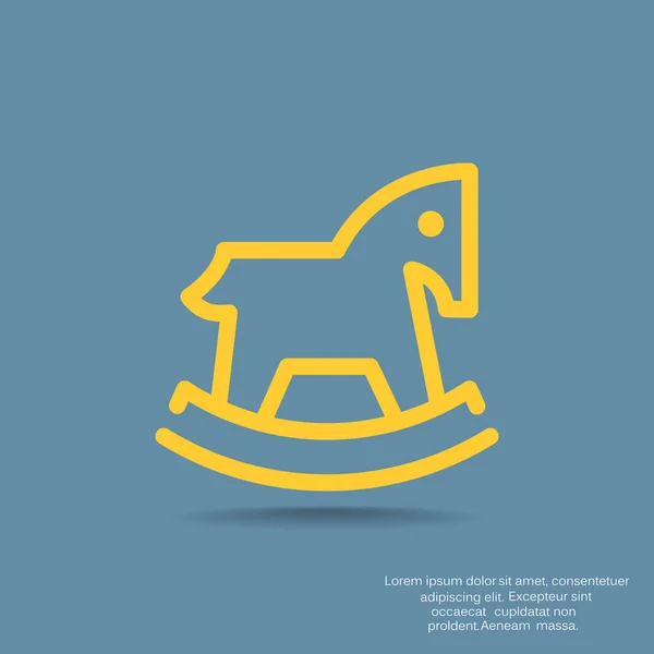 Niños juguete caballo icono web — Archivo Imágenes Vectoriales