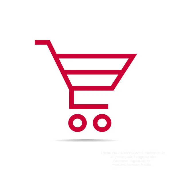 Carro de compras icono web — Vector de stock