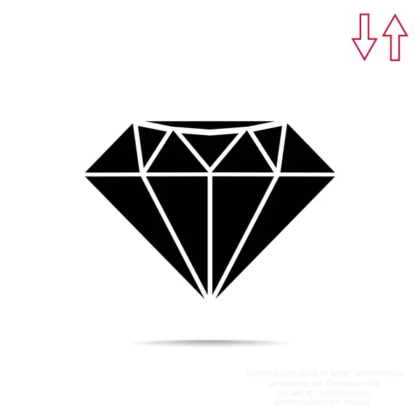 Diamant web pictogram — Stockvector