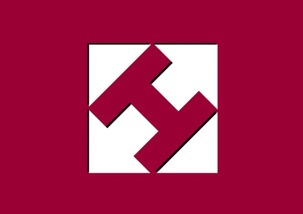 Quadratisches Symbol mit Dreiecken — Stockvektor