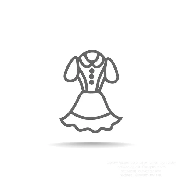 Elbise basit simgesi — Stok Vektör