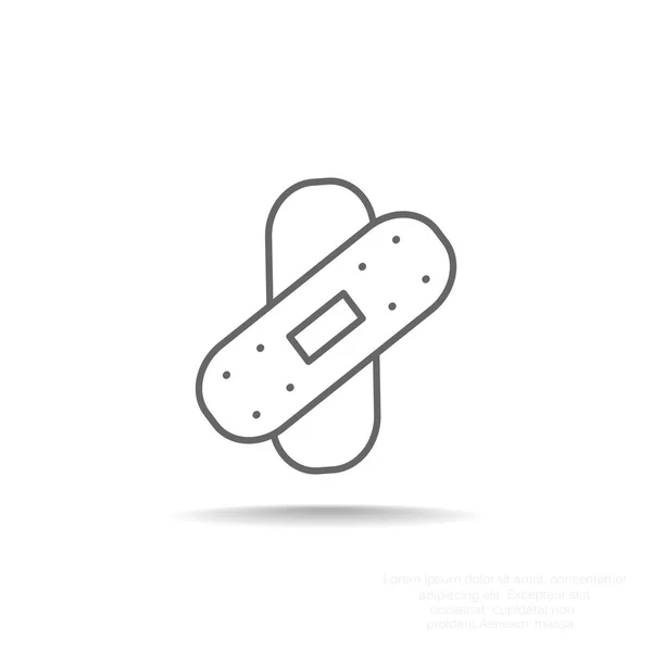 Pleister Pleister eenvoudige web pictogram — Stockvector