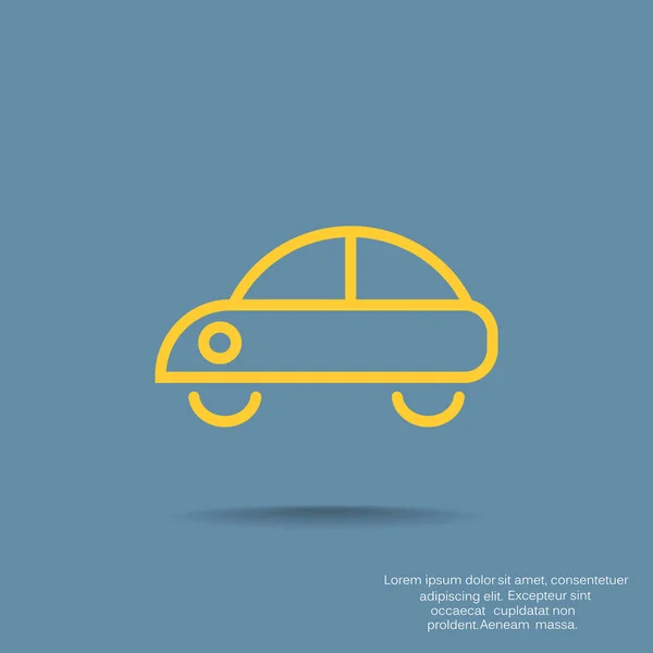 Ikony WWW prosty samochód — Wektor stockowy