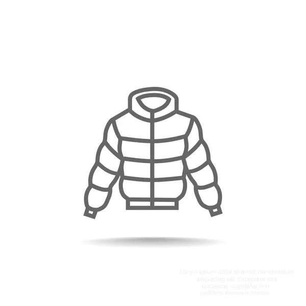 Icono de chaqueta de invierno — Vector de stock