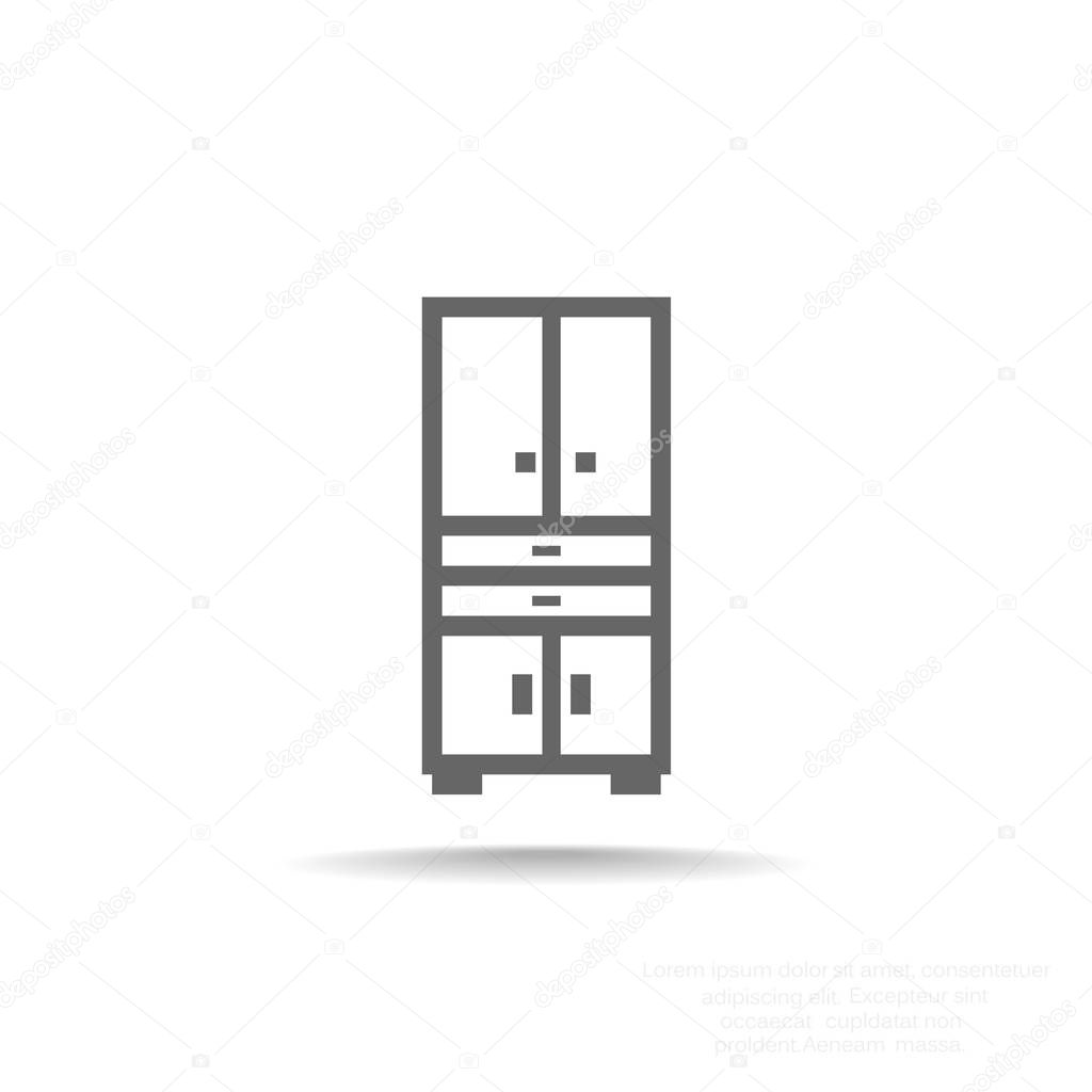 Wardrobe flat icon