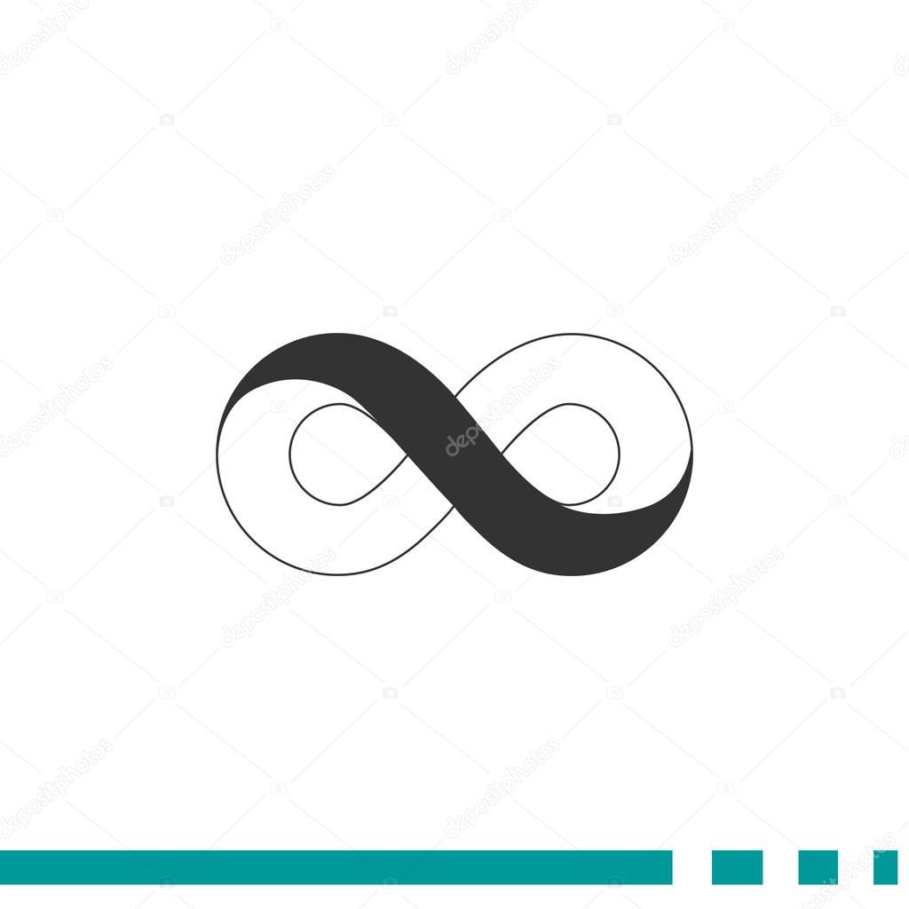 Infinity symbol web icon 