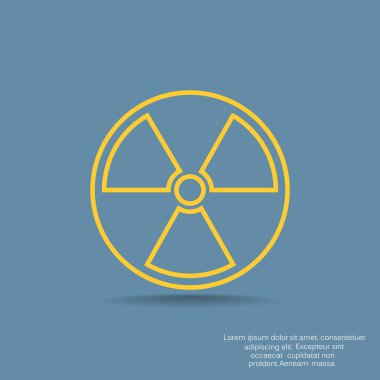 Bir radyasyon işaret basit simgesi