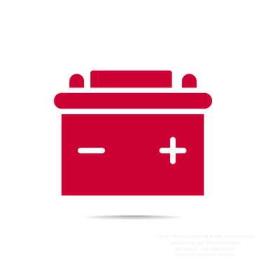 Basit araba pil web simgesi