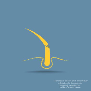 Hasarlı saçın web simgesi