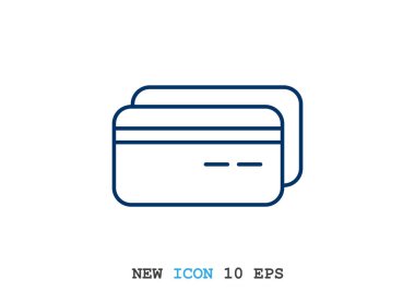 Plastik kart basit web simgesi