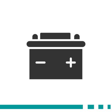 Basit araba pil web simgesi
