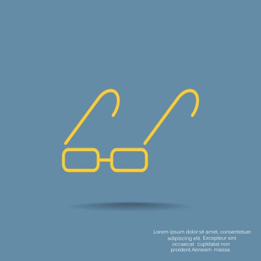 gözlük basit simgesi