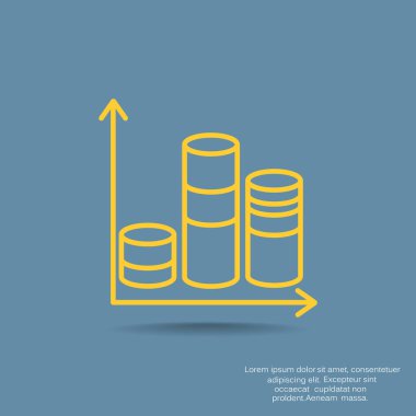 Sütunlar basit web simgesi ile grafik