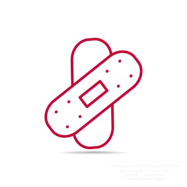 Bandaj sıva basit web simgesi