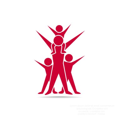 Mutlu aile kavramı web simgesi