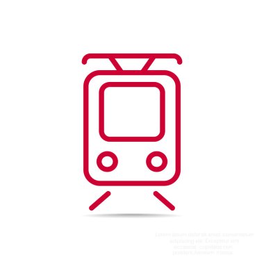 Basit tramvay simgesi