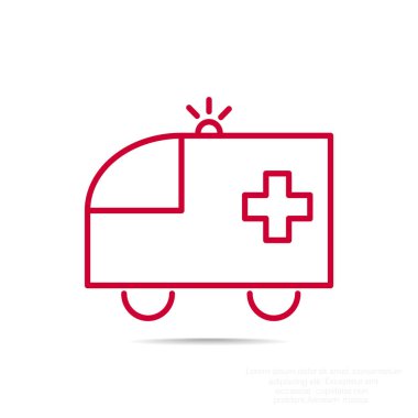 Ambulans araba web simgesi