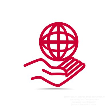 Küre ve sigorta web simgesi