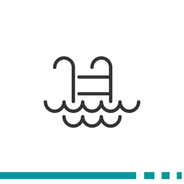 Dalgalar simgesi ile havuzu merdiveni