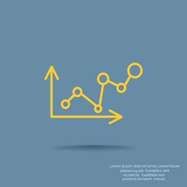 Eğri çizgi grafik simgesini