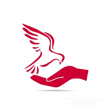 Güvercin el simgesi ile