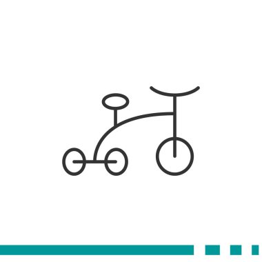 Bebek üç tekerlekli bisiklet basit simgesi