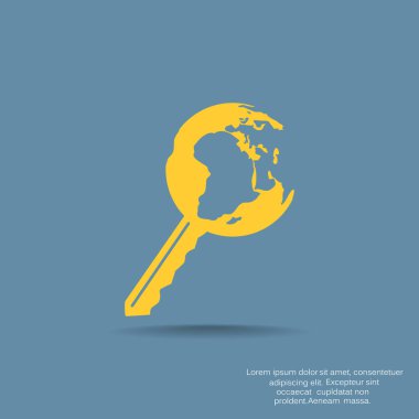 Dünya web simgesi anahtarı