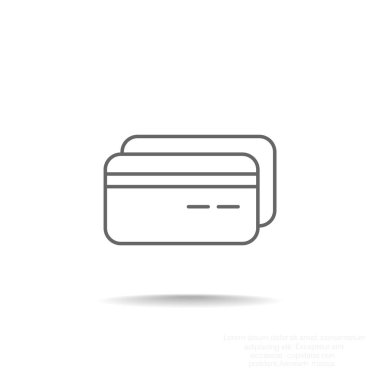 Plastik kart basit web simgesi