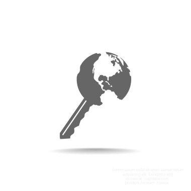 Dünya web simgesi anahtarı