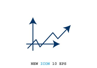 Grafik simgesi üzerinde Eğri ok