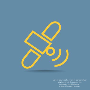 Uzay İstasyonu ince çizgi simgesi