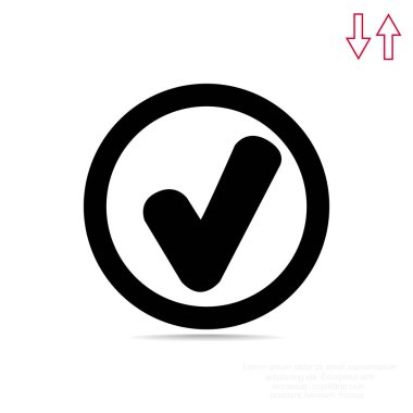 Chek işareti ile kene simgesi