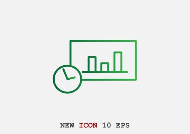 Saat web simgesi ile grafik