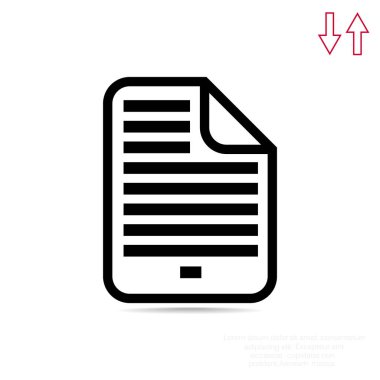 Belge dosya basit web simgesi