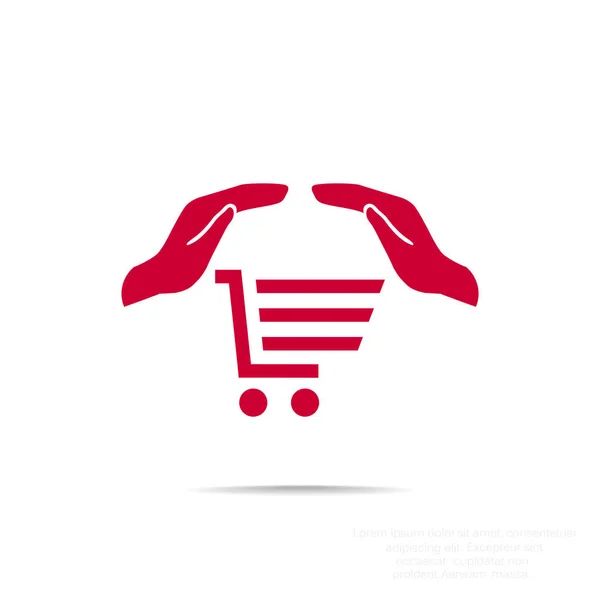 Alışveriş sepeti web simgesi — Stok Vektör