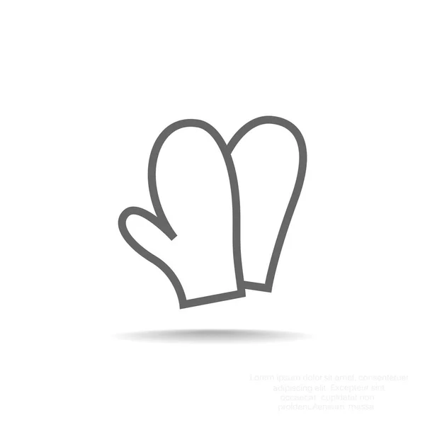 Handschoenen web pictogram — Stockvector