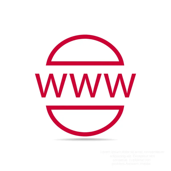 Www가 웹 아이콘 — 스톡 벡터