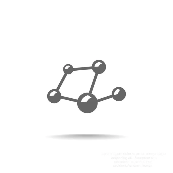 Ícone de web composto molecular —  Vetores de Stock