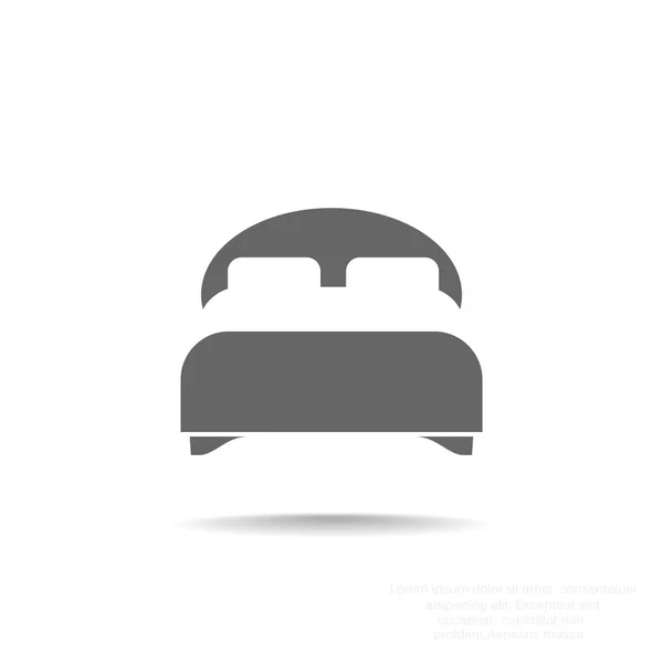 Cama doble icono web — Vector de stock