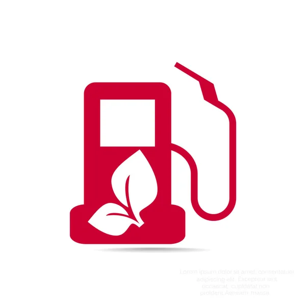 Eco tankstation pictogram — Stockvector