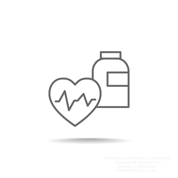 Cure for heart health — Stock Vector