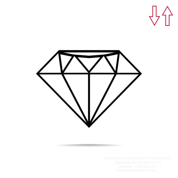 Diamond spindelväv ikonen — Stock vektor