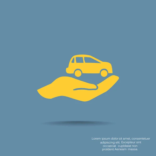 Icône Web Assurance auto — Image vectorielle