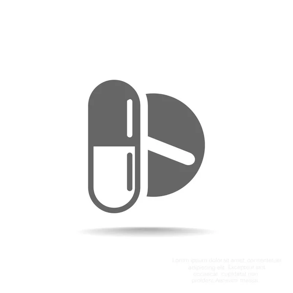 Pictogram pillen en capsules — Stockvector