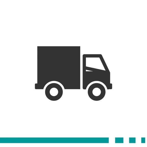 Sevkiyat teslimat kamyonu web simgesi — Stok Vektör