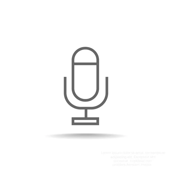 Simple microphone web icon — Stock Vector