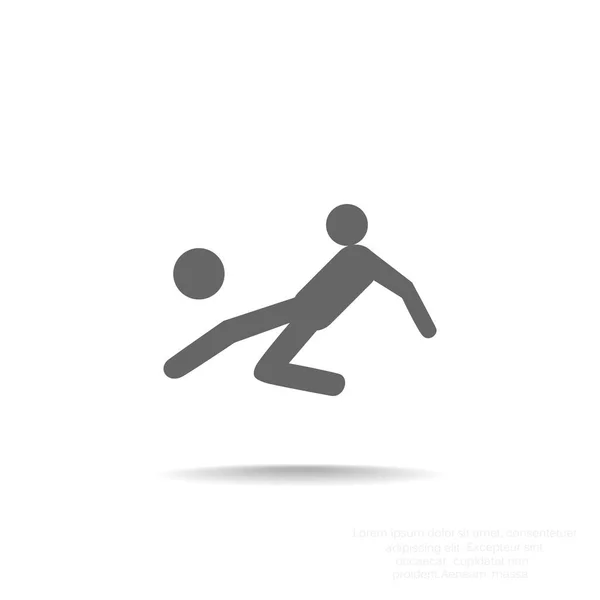 Silhouette de joueur de football — Image vectorielle