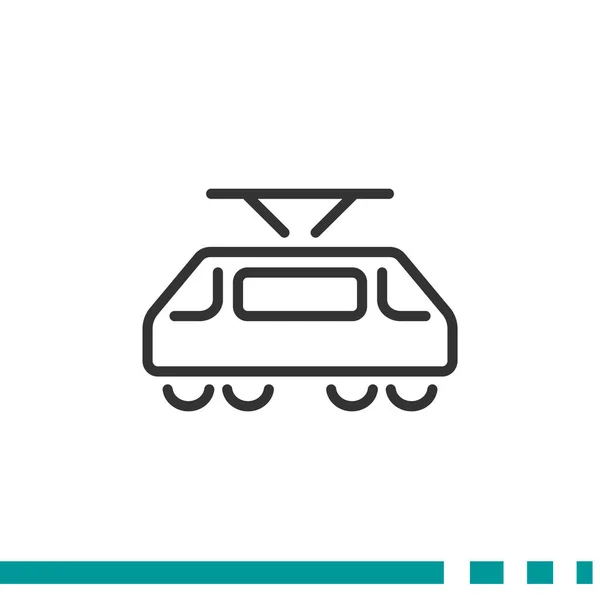 Icône de tramway simple — Image vectorielle
