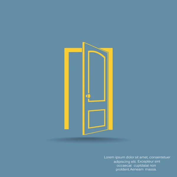 Puerta abierta icono web — Vector de stock